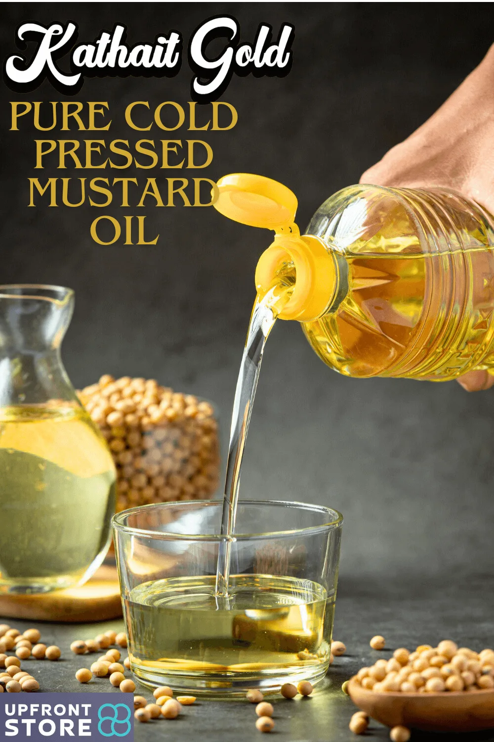 Kathait Gold Pure Cold Pressed Black Mustard Oil (1L) 2 Experience the rich aroma, authentic taste, and unmatched purity of Kathait Gold Pure Cold Pressed Black Mustard Oil