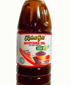 Upfront Store | Pure Flours, Spices & Cold-Pressed Oils Online 25 Kathait Gold Pure Cold Pressed Mustard Oil 1 Litre Bottle